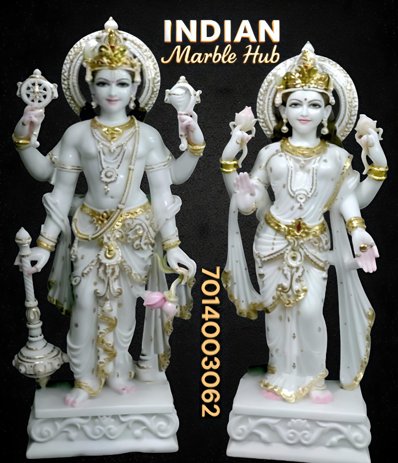 Marble Laxmi Narayan Statue