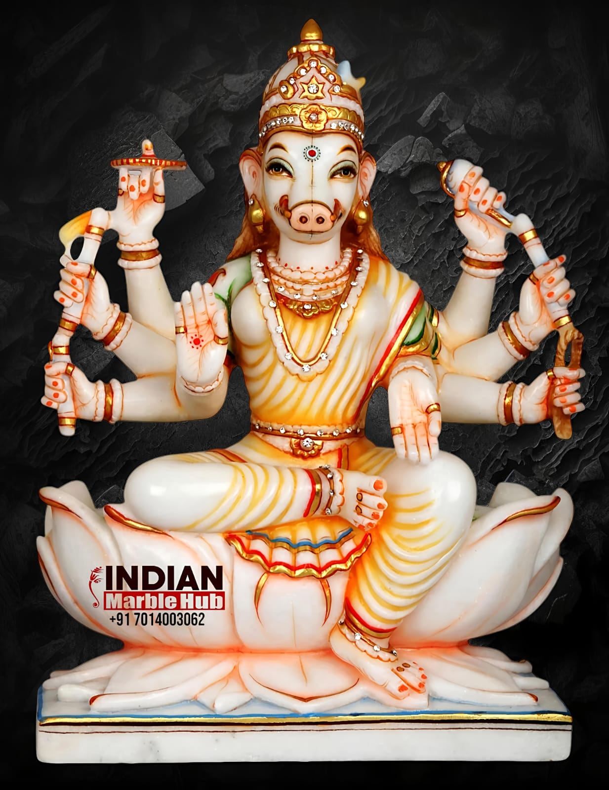 Marble Goddess Varahi Statue